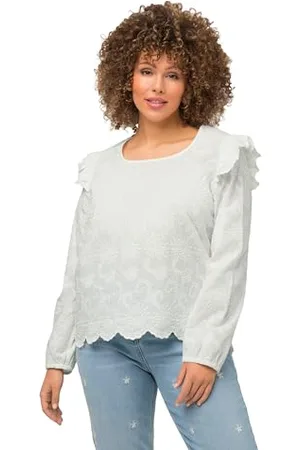 Ulla Popken Damen Blusen Bluse, , 50-52 EU