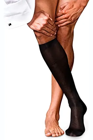 Falke Herren Kniestrümpfe No. 4 M Kh Seide lang einfarbig 1 Paar, , 43-44