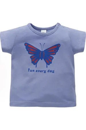 Pinókio T-Shirt Imagine, Lavendel Schmetterlingsmuster, Mädchen 74-122 (122)