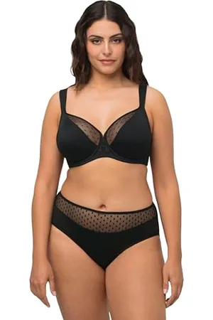 Ulla Popken Damen, große Größen, Bügel-BH, Mesh-Kante, Cup B - F