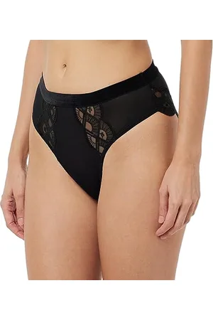 Karl Lagerfeld Damen Bestickter Fan Hi Rise Slip L