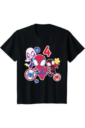 Marvel Kinder Spidey and His Amazing Friends 4 Year Old Birthday T-Shirt