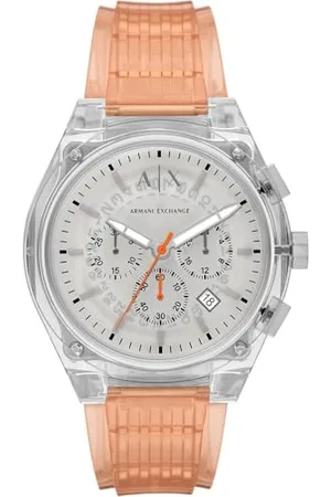 Armani Exchange Watch for Men, Chronograph Movement and 46mm Case Size with Stainless Steel, Leather or Silicone Strap