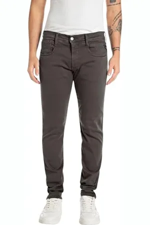 Replay Herren Jeans Anbass Slim-Fit Hyperflex Colour X-Lite mit Stretch, Grey , 32W / 30L