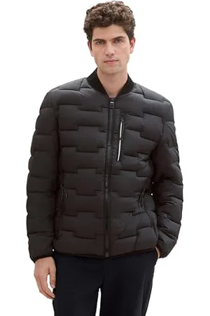 TOM TAILOR Herren 1042119 Steppjacke im Bomber-Style, 29999-Black, XL