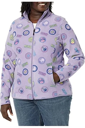 Amazon Disney | Marvel | Star Wars | Princess Damen Polarfleece-Jacke mit durchgehendem Reißverschluss und Stehkragen, , S