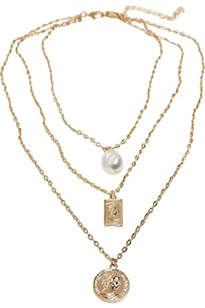 Urban classics Unisex Halskette Layering Pearl Basic Necklace, Modeschmuck Kette für Männer und Frauen, one size
