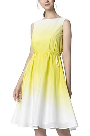 Apart Damen Dip-Dye Dress Kleid, Creme-vanille, (Herstellergröße: 38)