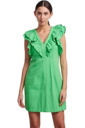 Pieces® Damen Pcama Sl Ruffle Dress Bc, , XS