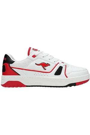 KangaROOS Unisex K-Draft Center Sneaker, White/Fiery red, 37 EU