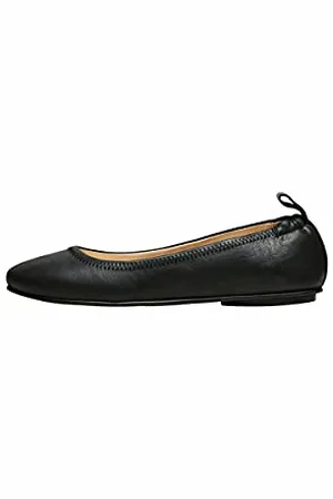 SELECTED Damen SLFEMMA Leather Ballerina B Ballerinas, Black, 37 EU