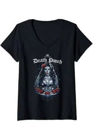 Five Finger Death Punch 5FDP - Dama De Los Muertas T-Shirt mit V-Ausschnitt