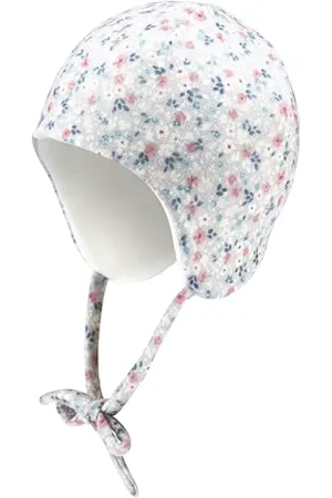 Sterntaler Inka Mütze mit Streublumen - Mädchen Babymütze mit angeschnittenen Ohrenklappen und Bindeband - Wintermütze, gefüttert mit Baumwollfleece - , 45