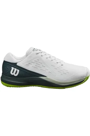 Wilson Herren Rush Pro Ace Clay Tennis Shoe, White/Ponderosa Pine/Jasmine Green, 48 EU