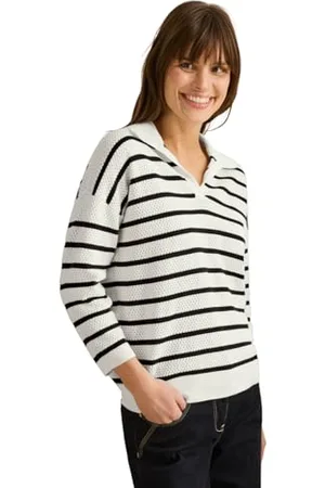 CECIL Damen B303210 Pullover mit Polokragen, , XL