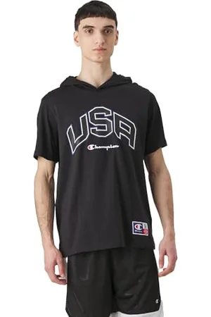 Champion Herren Legacy Retro Sport-USA Hooded S/L T-Shirt, , L