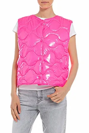 Replay Damen Weste mit Knopfleiste, (Rosa), L