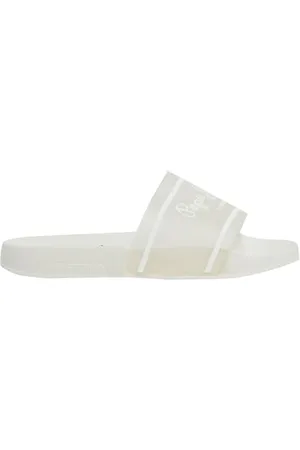 Pepe Jeans Damen Slider Translucent W Flip-Flop, Weiß (Off White), 6
