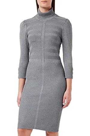 Morgan Damen Trico Kleid mit Langen Ärmeln, 212 rmto Robe, , Medium