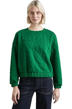 Street one Damen A303055 Oversize Leo-Sweater,Grün, 36