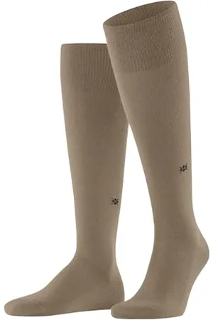 Burlington Herren Kniestrümpfe Leeds M Kh Baumwolle Wolle lang einfarbig 1 Paar, , 40-46