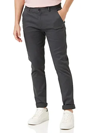 Farah Herren ENDMORE Chino Twill Casual Pants, Grau, 33 W/34 L