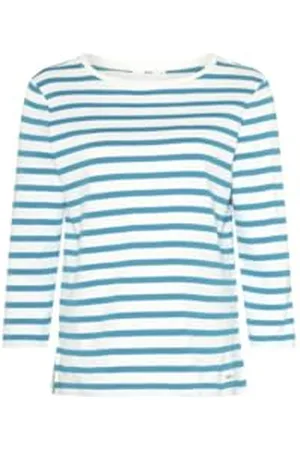 Brax Damen Style Colletta Interlock Light Striped Langarmshirt, , 46