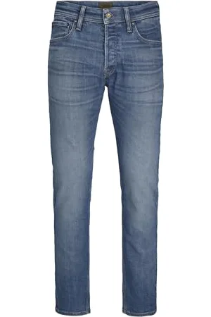 JACK & JONES Male Tapered Fit Jeans JJIMIKE JJORIGINAL LID JJ 611 Tapered Fit Jeans