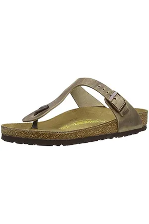 Birkenstock Unisex Gizeh Greased Leather Sandalen, Braun (Tabacco Brown), 38 EU