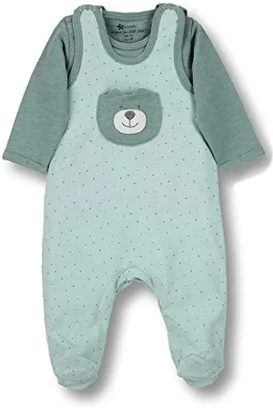 Sterntaler Unisex Baby Strampler-set Jersey Ben Strampelhose, Dunkelgrün (275), 50