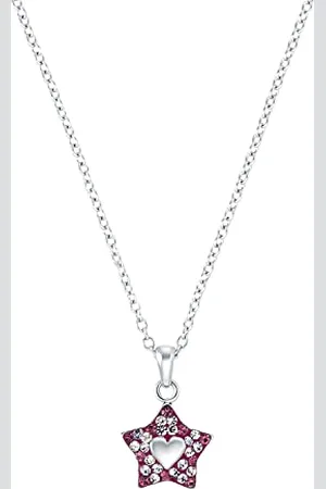 Prinzessin Lillifee Kette mit Anhänger 925 Sterling Mädchen Kinder Halsschmuck, mit Zirkonia synth., 35+3 cm, , Stern, Kommt in Schmuck Geschenk Box, 2035336