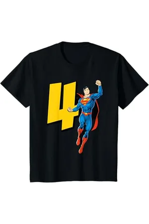 Superman Kinder Super Hero 4th Birthday T-Shirt