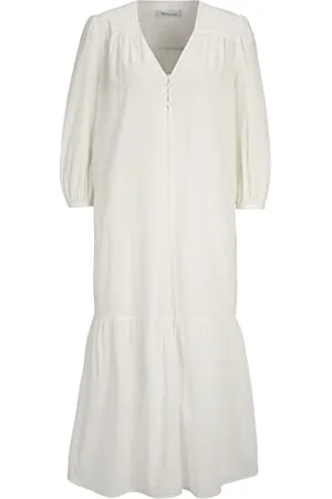 Tamaris Damen Langes chiffon Kleid ANNABA Weiß 38