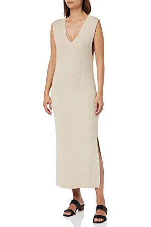 VERO MODA VMDAGNY SL V-Neck Calf Knit Dress VMA