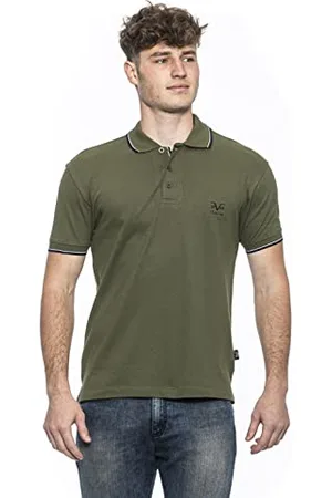19V69 Italia Herren Costina Olive Polohemd, Large