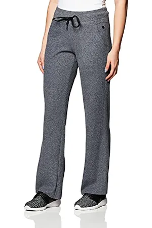 Calvin Klein Damen Thermal Wide Leg Pant Trainingshose, Schwarz/Erika, X-Groß