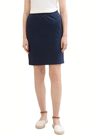 TOM TAILOR Damen Rock mit Twill-Struktur , sky captain blue, 46