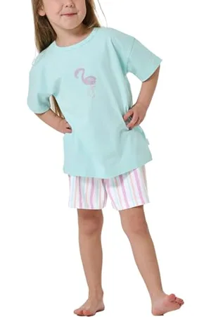 Schiesser Mädchen Schlafanzug Set Pyjama kurz-100% Organic Bio Baumwolle-Größe 92 bis 140 Pyjamaset, , 104