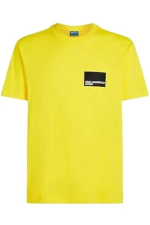 Karl Lagerfeld Regular FIT Kurzarm-Logo-T-Shirt, GELB, M