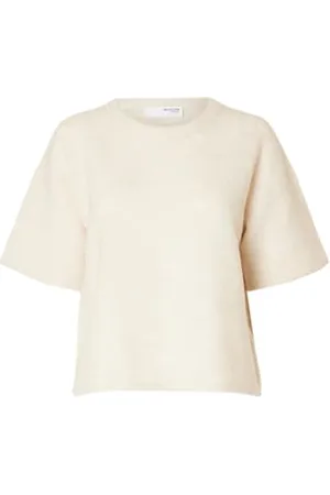 SELECTED Female Strickoberteil Kurzärmeliges