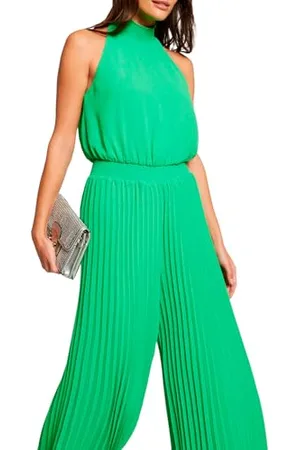 Morgan Langer plissierter Overall Wiese 44