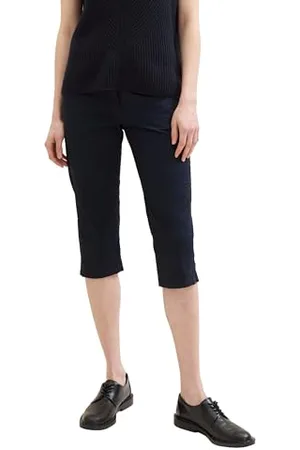 TOM TAILOR Damen Tapered relaxed Hose, sky captain blue, 32