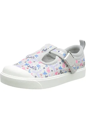 Clarks Mädchen City Dance T. Sneaker, Silber, 26 EU