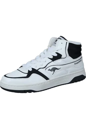KangaROOS Unisex K-Draft Tony Mid Sneaker, White/Jet Black, 42 EU