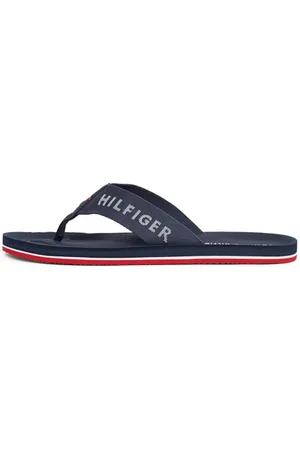 Tommy Hilfiger Herren Flip Flops Comfort Beach Sandal Zehentrenner, Blau , 46