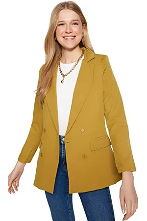 Trendyol Damen Gerade Lange Ärmel Regulär Blazerjacke