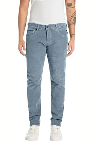 Replay Herren Jeans Grover Straight-Fit, Blau , 34W / 34L