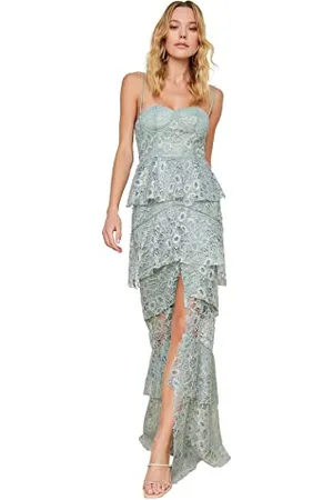 Trendyol Damen Spitze Detailliertes Abendkleid & Abschlusskleid Formal Night Out Dress, , 40 EU
