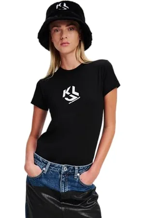 Karl Lagerfeld Damen, Slim Fit Monogramm T-Shirt, , Xtra Klein