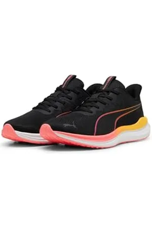 PUMA Unisex Reflect Lite Road Running Shoe, Black-Sun Stream, 36 EU